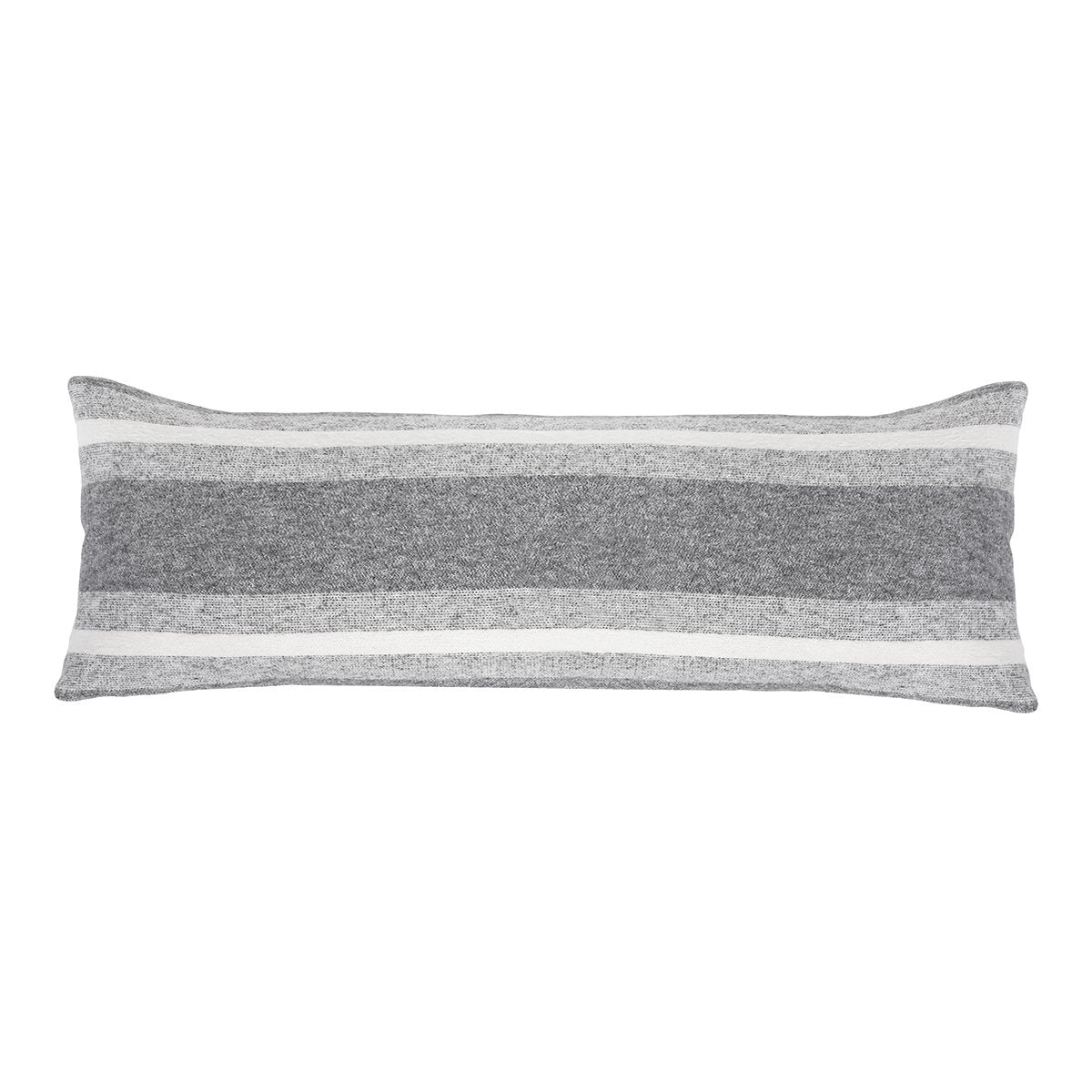 ALPINE 14&quot; X 40&quot; PILLOW WITH INSERT - GREY/IVORY-Pom Pom at Home