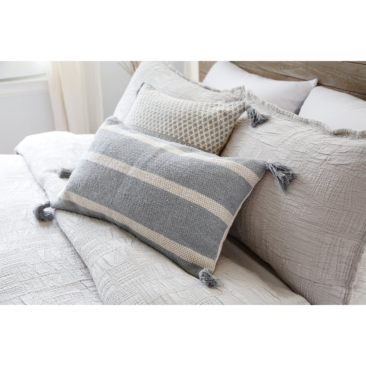 Harbour Matelasse Collection - Taupe-Pom Pom at Home