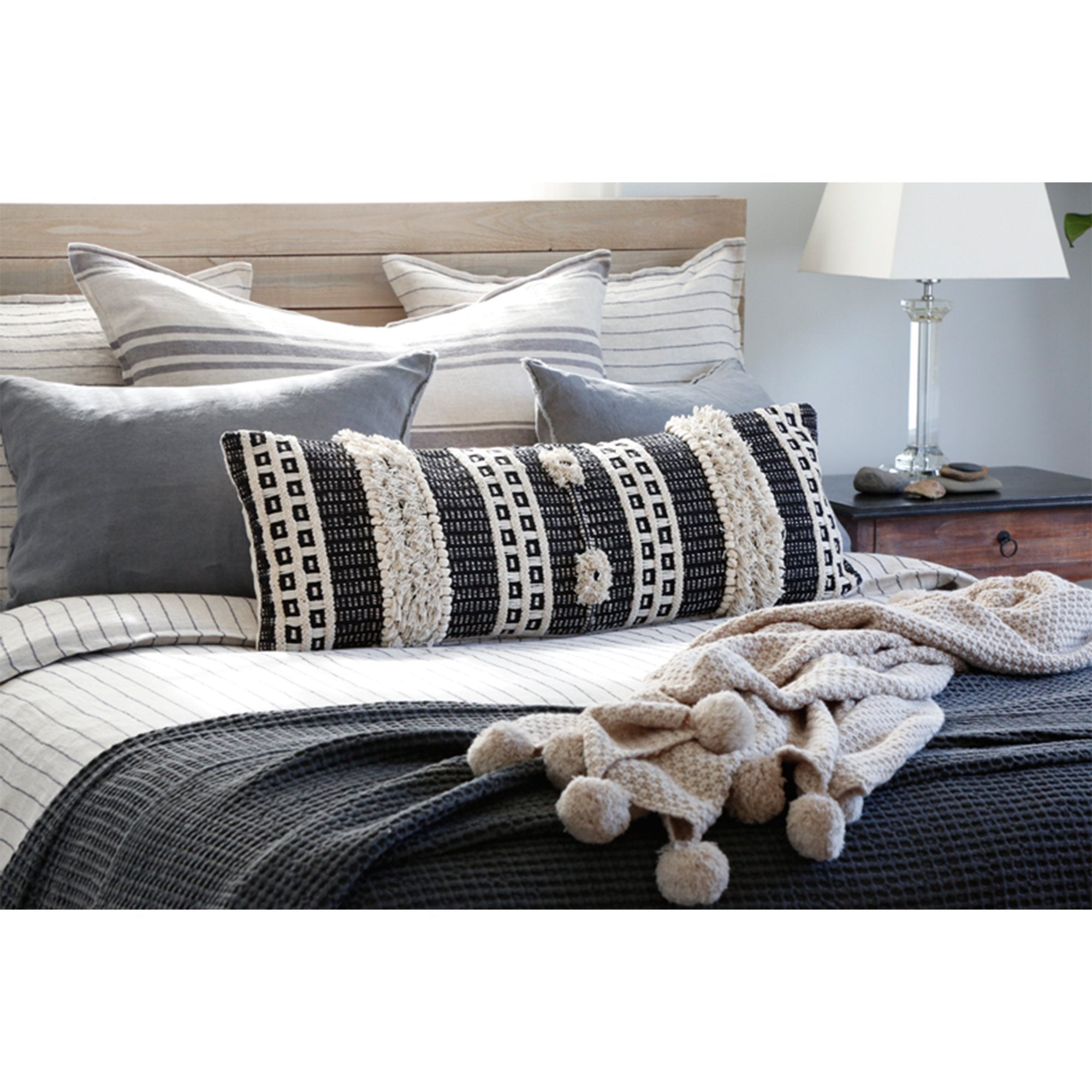 Zuma Blanket Collection - Charcoal-Pom Pom at Home